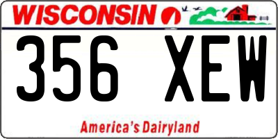WI license plate 356XEW