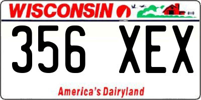 WI license plate 356XEX