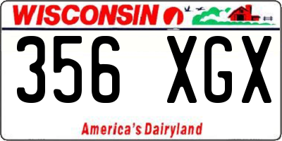 WI license plate 356XGX