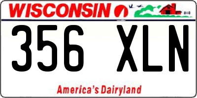 WI license plate 356XLN