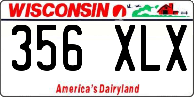 WI license plate 356XLX