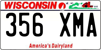 WI license plate 356XMA