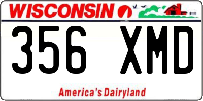 WI license plate 356XMD