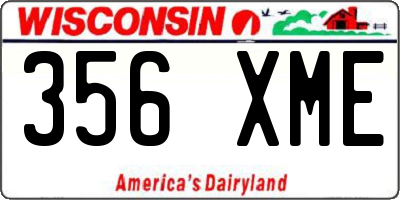 WI license plate 356XME