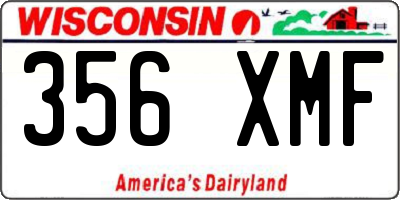 WI license plate 356XMF
