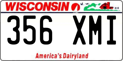 WI license plate 356XMI