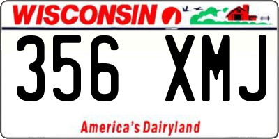 WI license plate 356XMJ