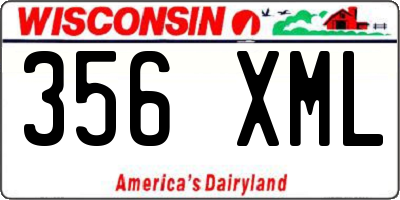 WI license plate 356XML