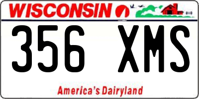 WI license plate 356XMS