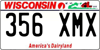 WI license plate 356XMX