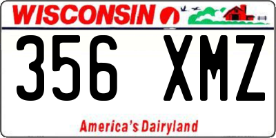 WI license plate 356XMZ