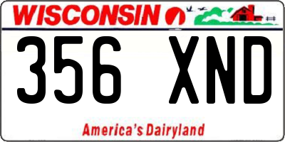 WI license plate 356XND