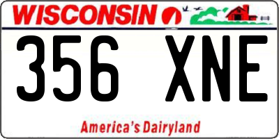 WI license plate 356XNE