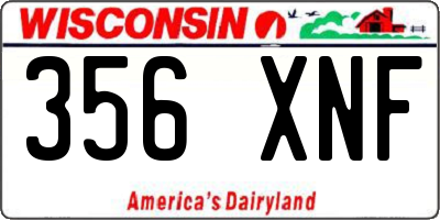 WI license plate 356XNF