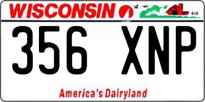 WI license plate 356XNP