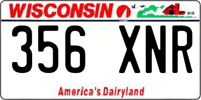 WI license plate 356XNR