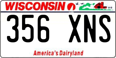 WI license plate 356XNS
