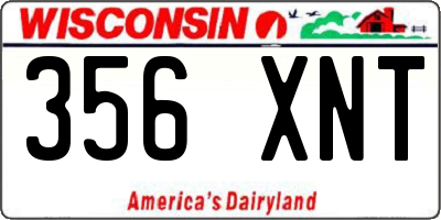 WI license plate 356XNT