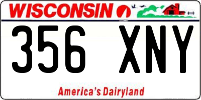 WI license plate 356XNY
