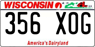 WI license plate 356XOG