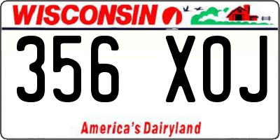 WI license plate 356XOJ