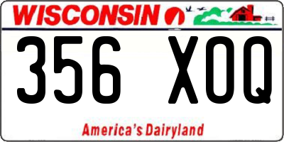 WI license plate 356XOQ