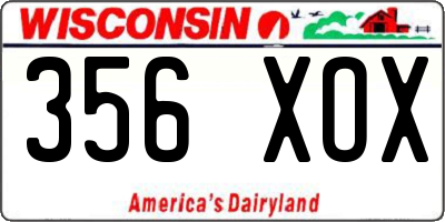 WI license plate 356XOX