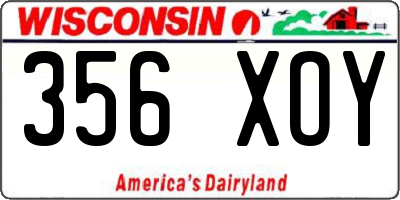 WI license plate 356XOY