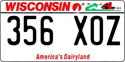 WI license plate 356XOZ