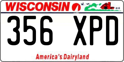 WI license plate 356XPD