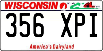 WI license plate 356XPI