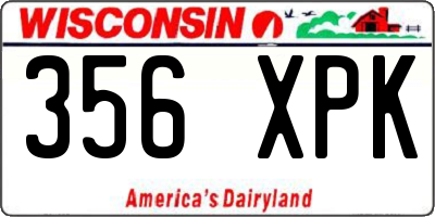 WI license plate 356XPK