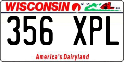 WI license plate 356XPL