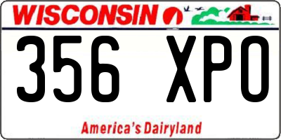 WI license plate 356XPO