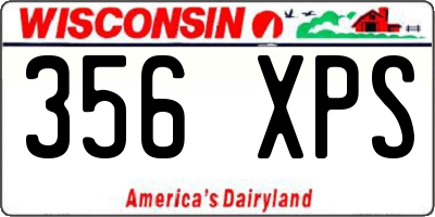 WI license plate 356XPS