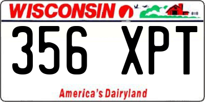 WI license plate 356XPT