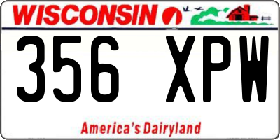 WI license plate 356XPW