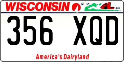 WI license plate 356XQD