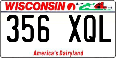 WI license plate 356XQL