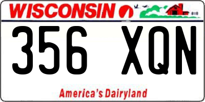 WI license plate 356XQN