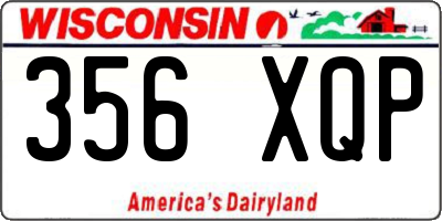 WI license plate 356XQP