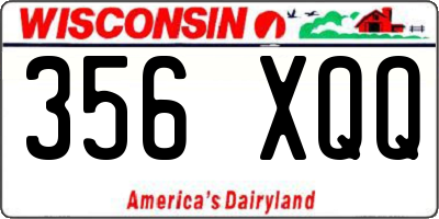 WI license plate 356XQQ