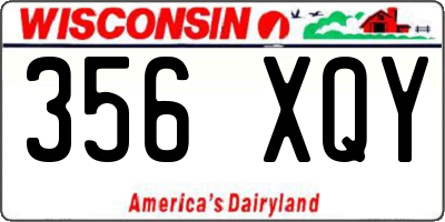 WI license plate 356XQY