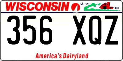 WI license plate 356XQZ