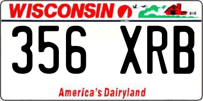 WI license plate 356XRB