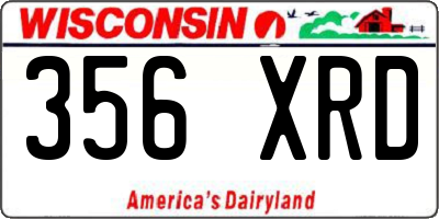 WI license plate 356XRD