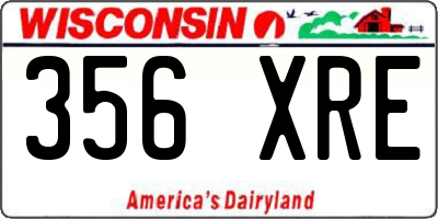 WI license plate 356XRE
