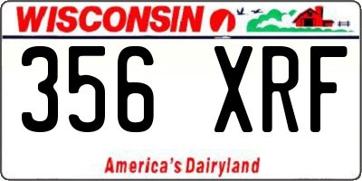 WI license plate 356XRF