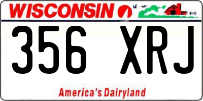 WI license plate 356XRJ