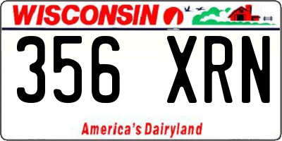WI license plate 356XRN